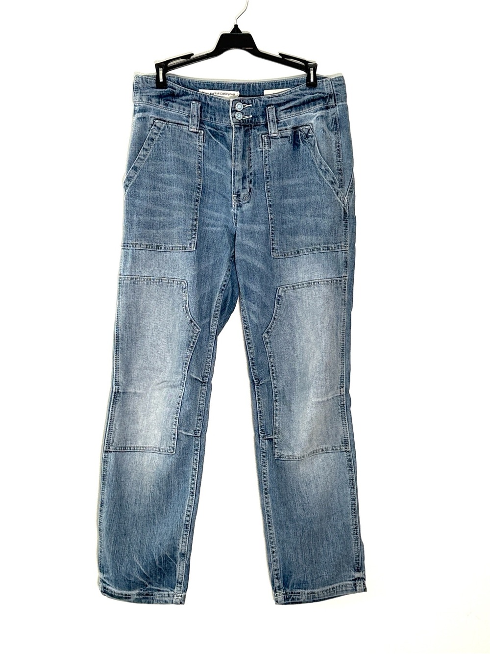 Pilcro Anthropologie Utility Patchwork Jeans, Size 28